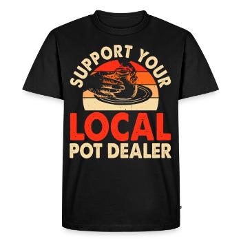 Poterie Poterie Poterie - T-shirt Premium bio Homme - noir - Devant - Nico (187cm)