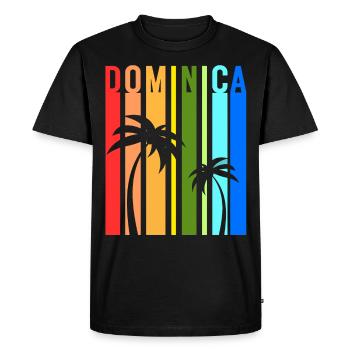 Dominique Idée de vacances sur les îles des Caraïbes - T-shirt Premium bio Homme - noir - Devant - Nico (187cm)