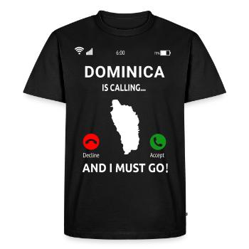 Dominique Idée de vacances sur les îles des Caraïbes - T-shirt Premium bio Homme - noir - Devant - Nico (187cm)