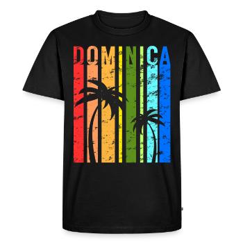 Dominique Idée de vacances sur les îles des Caraïbes - T-shirt Premium bio Homme - noir - Devant - Nico (187cm)
