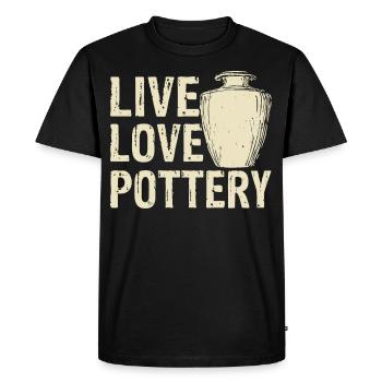 Poterie Poterie Poterie - T-shirt Premium bio Homme - noir - Devant - Nico (187cm)