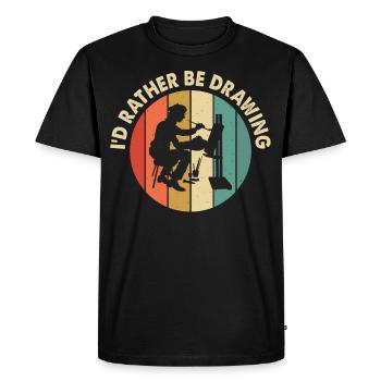 Artiste peintre - T-shirt Premium bio Homme - noir - Devant - Nico (187cm)