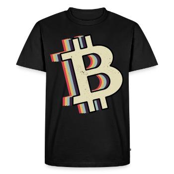Bitcoin Crypto Crypto-monnaie - T-shirt Premium bio Homme - noir - Devant - Nico (187cm)