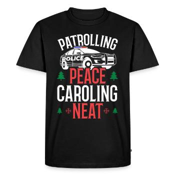 Patrouille Paix Chant Neath Police Noël - T-shirt Premium bio Homme - noir - Devant - Nico (187cm)