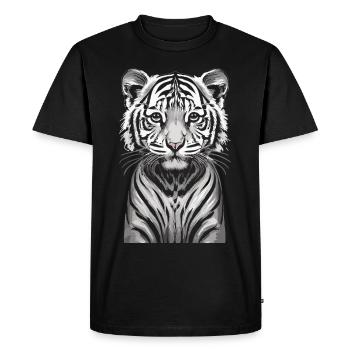 Fascination enfantine: Le tigre du Bengale - T-shirt Premium bio Homme - noir - Devant - Nico (187cm)