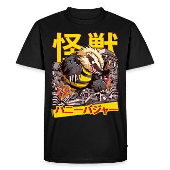 Kaiju Honey Badger Puzzle de monstres d’anime japonais - T-shirt Premium bio Homme - noir - Devant - Nico (187cm)