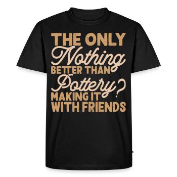 Poterie Poterie Poterie - T-shirt Premium bio Homme - noir - Devant - Nico (187cm)