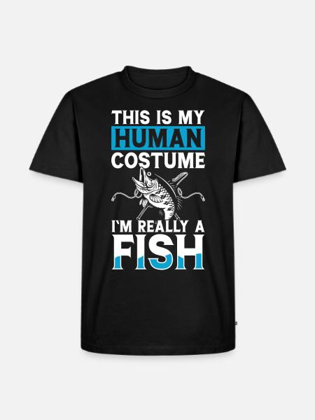 Angler - Men's Premium Organic T-Shirt - black