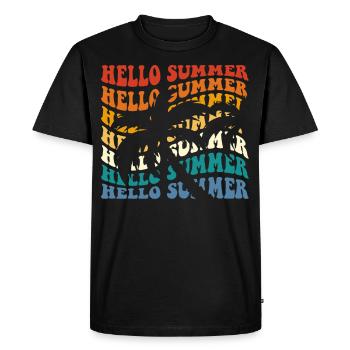 Bonjour Summer - T-shirt Premium bio Homme - noir - Devant - Nico (187cm)