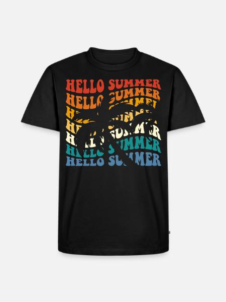 Hello Summer - Men's Premium Organic T-Shirt - black