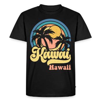 Hawaï - T-shirt Premium bio Homme - noir - Devant - Nico (187cm)