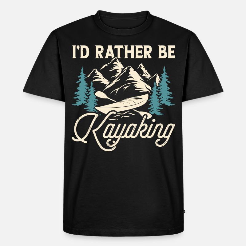 Kajak Kajakfahrer Kajaker - Männer Premium Bio T-Shirt - Schwarz