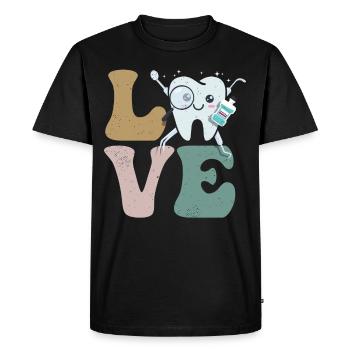 Dentiste Assistante dentaire Hygiène - T-shirt Premium bio Homme - noir - Devant - Nico (187cm)