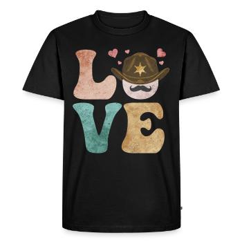 Shérif adjoint Police Application de la loi - T-shirt Premium bio Homme - noir - Devant - Nico (187cm)