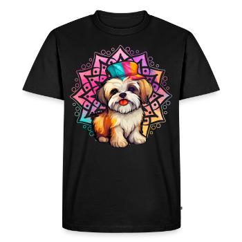 Chien havanais - T-shirt Premium bio Homme - noir - Devant - Nico (187cm)