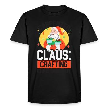 Des dents gaies et rayonnantes pour Noël - T-shirt Premium bio Homme - noir - Devant - Nico (187cm)