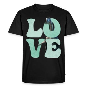 Brontosaurus Dinosaure AMOUR - T-shirt Premium bio Homme - noir - Devant - Nico (187cm)