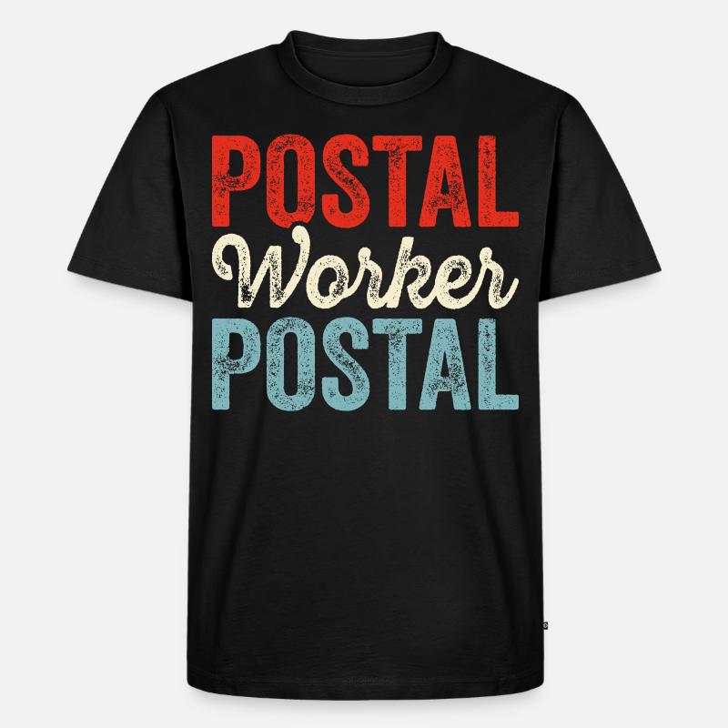 Briefträger Postbote - Männer Premium Bio T-Shirt - Schwarz