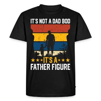Papa Papa - T-shirt Premium bio Homme - noir - Devant - Nico (187cm)