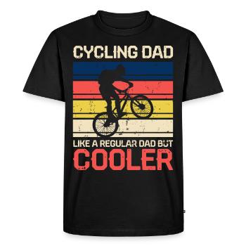 Papa vélo - T-shirt Premium bio Homme - noir - Devant - Nico (187cm)