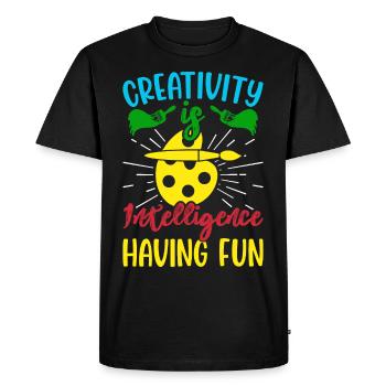 Artiste peintre - T-shirt Premium bio Homme - noir - Devant - Nico (187cm)