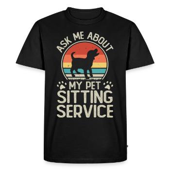 Chiens de chien - T-shirt Premium bio Homme - noir - Devant - Nico (187cm)