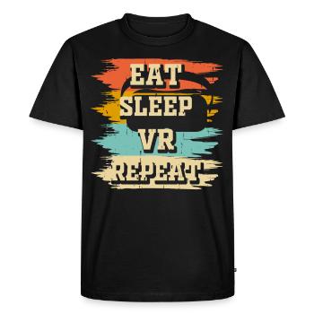 VR Virtual Reality - Men's Premium Organic T-Shirt - black - Front - Nico (187cm)