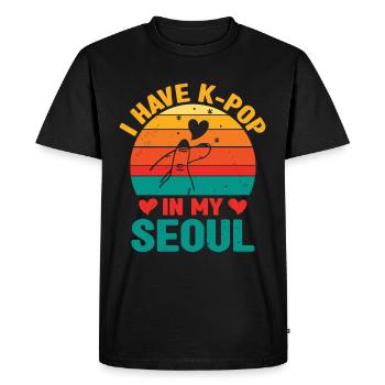 I Have K-pop In My Korean Pop Music In - Men's Premium Organic T-Shirt - black - Front - Nico (187cm)
