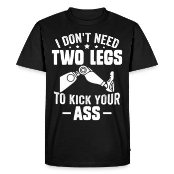 Prosthetic leg of amputees - Men's Premium Organic T-Shirt - black - Front - Nico (187cm)