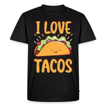 I love Tacos - Montrez votre amour pour les tacos! - T-shirt Premium bio Homme - noir - Devant - Nico (187cm)