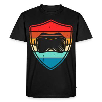 VR Virtual Reality - Men's Premium Organic T-Shirt - black - Front - Nico (187cm)