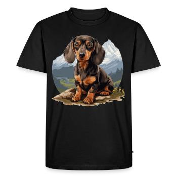Alpine Badger Hound - T-shirt Premium bio Homme - noir - Devant - Nico (187cm)