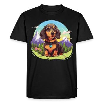 Alpine Badger Hound - T-shirt Premium bio Homme - noir - Devant - Nico (187cm)