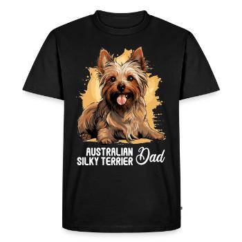 Australian Silky Terrier - Men's Premium Organic T-Shirt - black - Front - Nico (187cm)