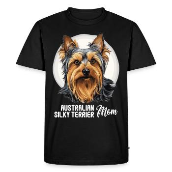 Australian Silky Terrier - Men's Premium Organic T-Shirt - black - Front - Nico (187cm)