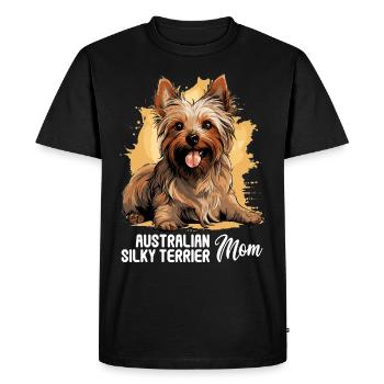 Australian Silky Terrier - Men's Premium Organic T-Shirt - black - Front - Nico (187cm)