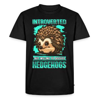 Hérisson Hérisson Amoureux Mignon Hérisson Cadeau - T-shirt Premium bio Homme - noir - Devant - Nico (187cm)