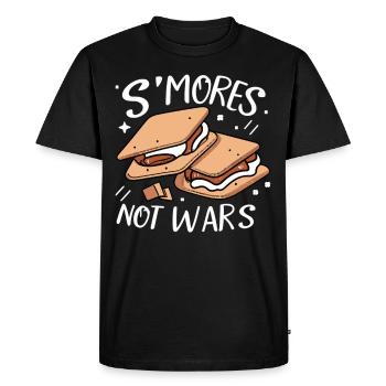 Camping pour la paix - Profitez de SMORES et plus encore - T-shirt Premium bio Homme - noir - Devant - Nico (187cm)