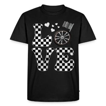 Drag Racing Drag Race LOVE - Men's Premium Organic T-Shirt - black - Front - Nico (187cm)