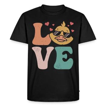 Canard Caneton Canard AMOUR - T-shirt Premium bio Homme - noir - Devant - Nico (187cm)