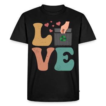 Dumpster Diving Garbage Diver Trash Picker LOVE - Men's Premium Organic T-Shirt - black - Front - Nico (187cm)