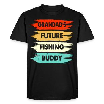 Grandads Future Fishing Buddy - Men's Premium Organic T-Shirt - black - Front - Nico (187cm)