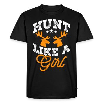 Huntress Hunt - T-shirt Premium bio Homme - noir - Devant - Nico (187cm)