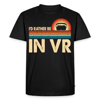 VR Virtual Reality - Men's Premium Organic T-Shirt - black - Front - Nico (187cm)
