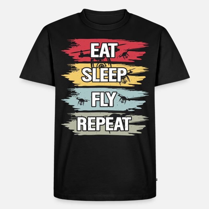 Skydiving - Männer Premium Bio T-Shirt - Schwarz