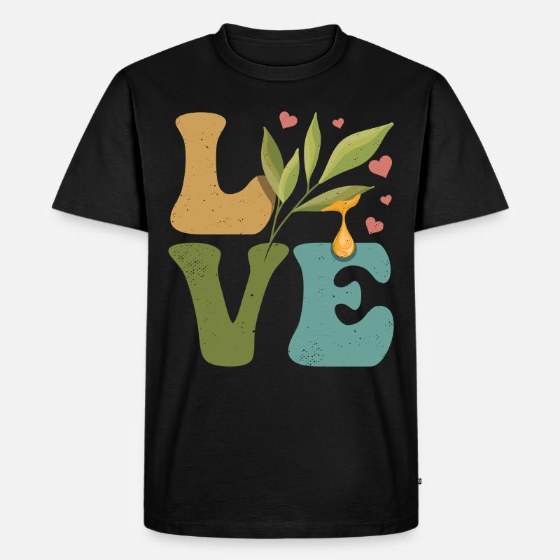 Ätherisches Öl LIEBE - Männer Premium Bio T-Shirt - Schwarz