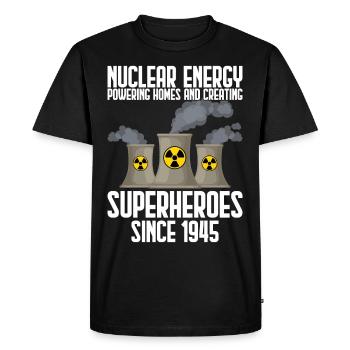 Centrale nucléaire - T-shirt Premium bio Homme - noir - Devant - Nico (187cm)
