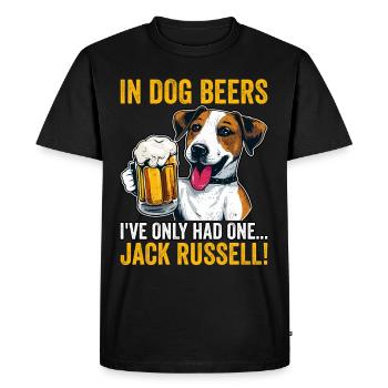 Dans les bières pour chiens, je n’ai eu qu’un seul Jack Russell - T-shirt Premium bio Homme - noir - Devant - Nico (187cm)