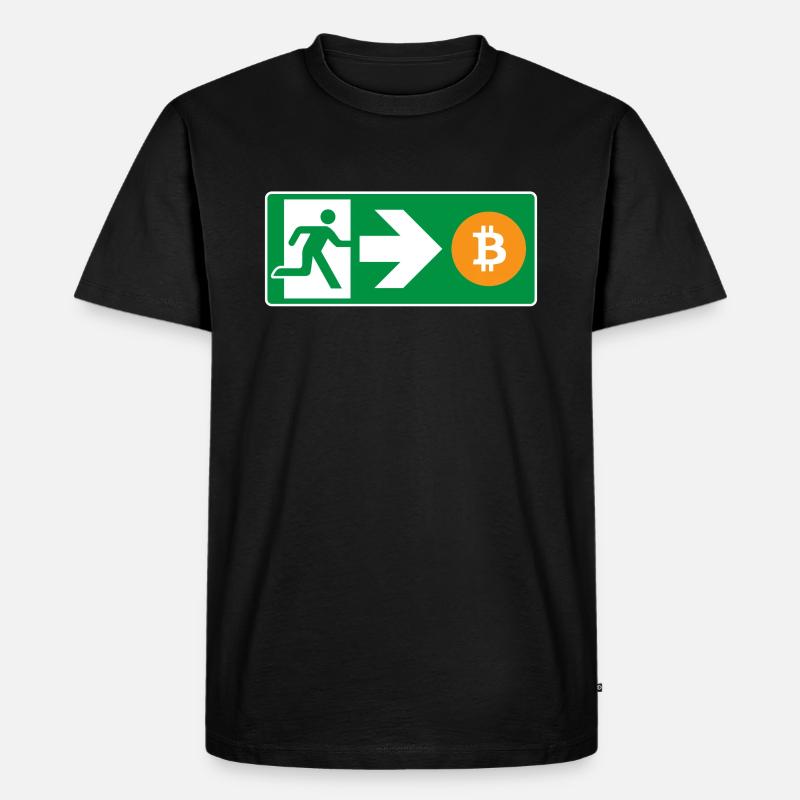 Emergency Exit Bitcoin Bitcoiner - Men's Premium Organic T-Shirt - black