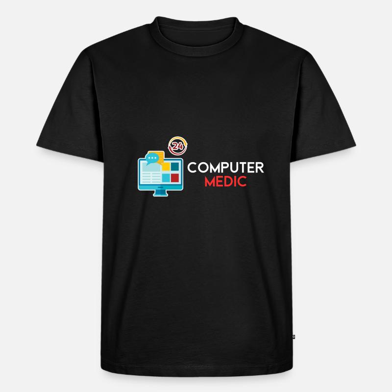 Computer-Mediziner IT-Helpdesk - Männer Premium Bio T-Shirt - Schwarz